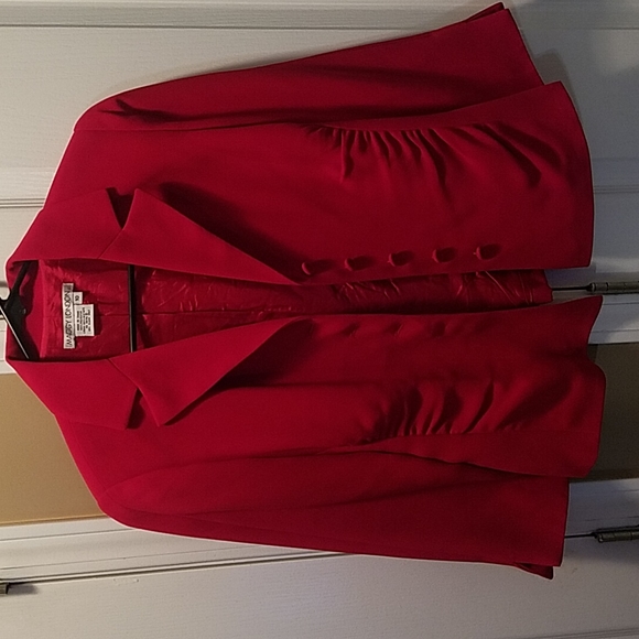 Women Maggy London Red Jacket Size 10 - Picture 4 of 6